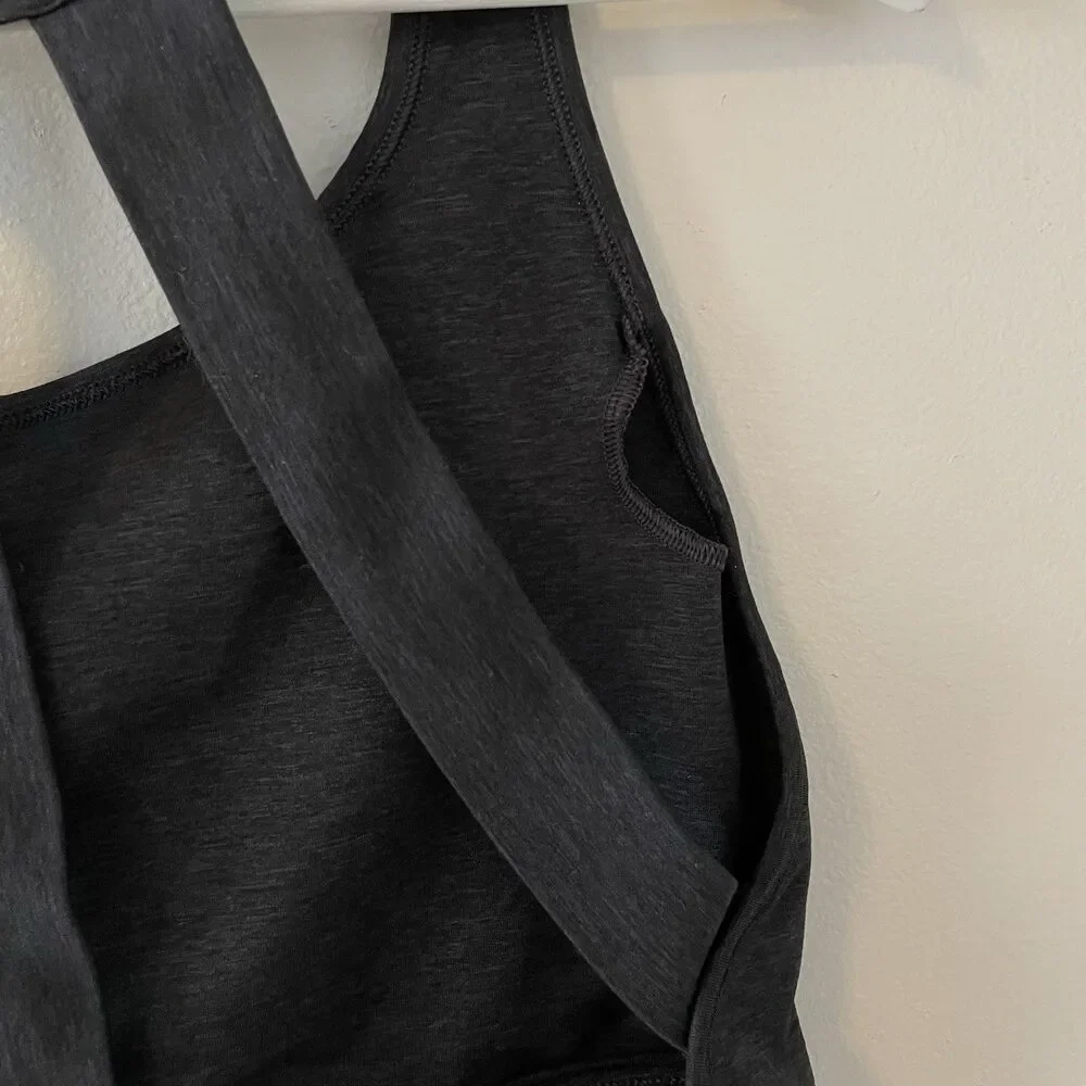 Alphalete Trinity Sports Bra Charcoal Grey Sz XL Running Workout
